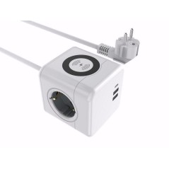 "MicroConnect Power Cube with Wireless - Efficient, Multifunctional Charging | Model: MC-CUBE015WIC"